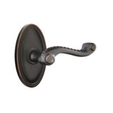 Rope Wave/Drop Passage (Hall & Closet) Door Lever with Oval Rosette