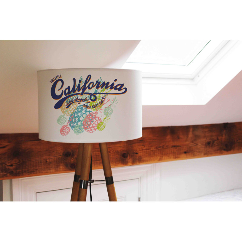 California Cotton Drum Pendant Shade ( Uno ), 25cm H x 40cm W x 40cm D