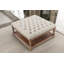 Table basse avec rangement en bois massif Athena-32410005