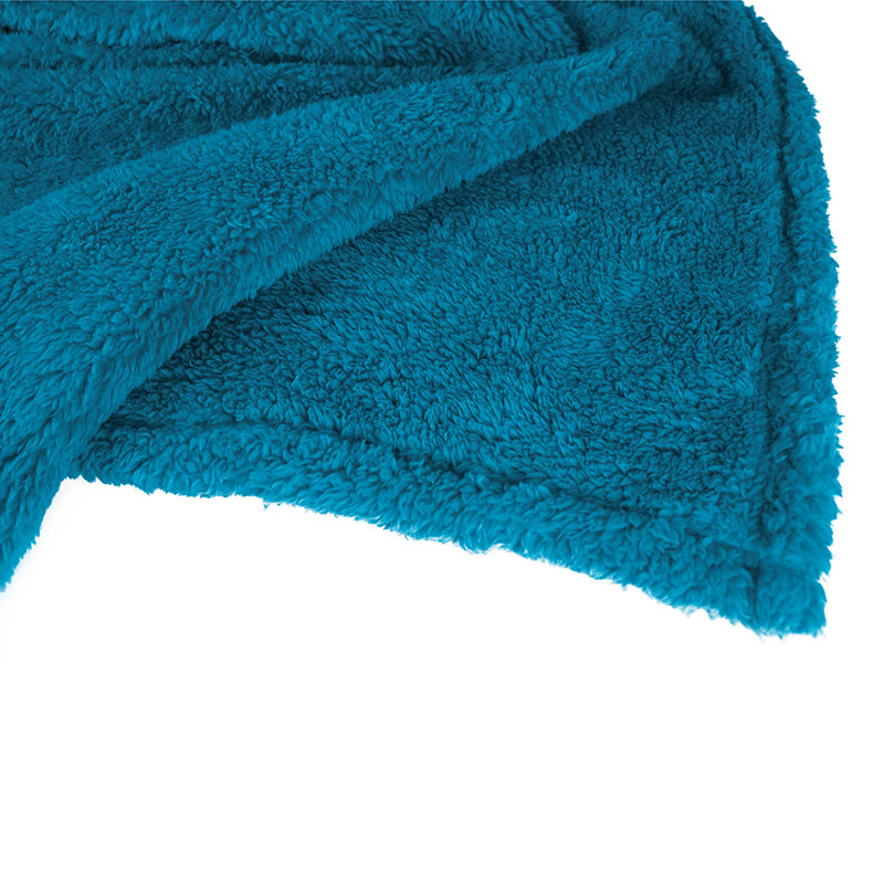 Sea Blue Sherpa Fleece Plush Throw Blanket 50x60