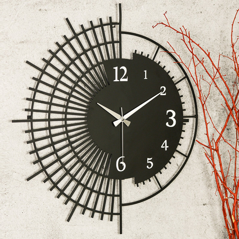 Amarmula Metal Wall Clock, Black, 41 x 41 cm
