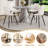45'' Round Dining Table Set With 4/6 Upholstered Chairs-1519717181-1519717180