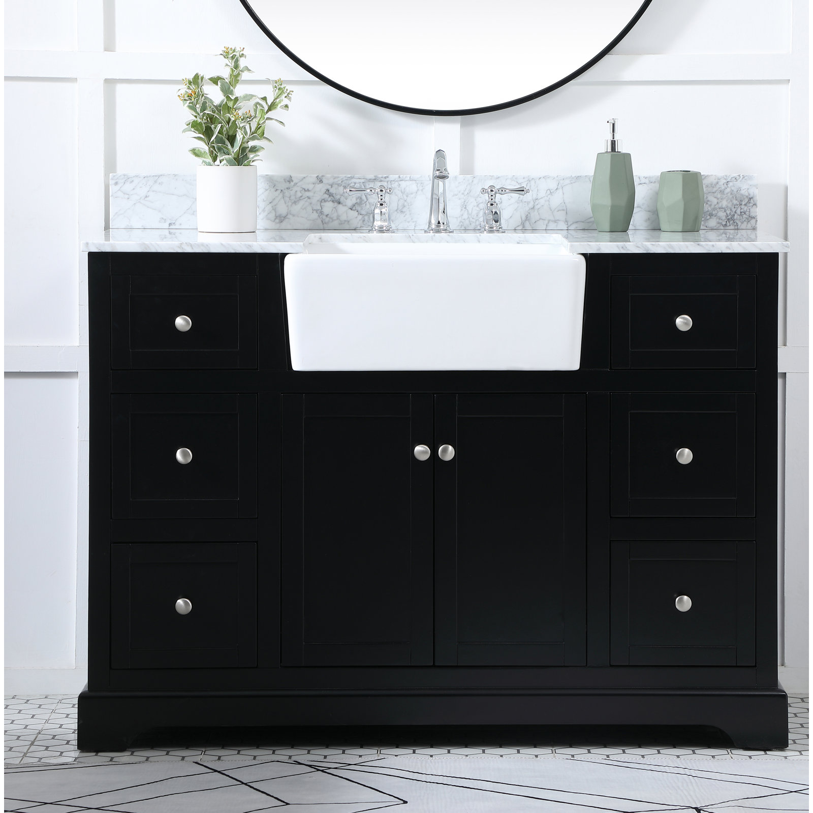 Pardue 48'' Single Bathroom Vanity, Black