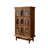 Modern Nut-Brown Solid Wood Accent Cabinet