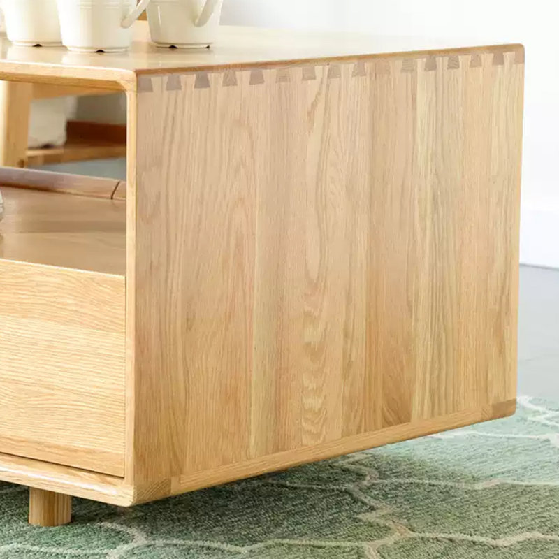 Table basse moderne entièrement en bois massif