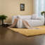 Canapés modernes en similicuir blanc comprimé, causeuse 2 places pour petits espaces-852200319