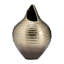 Vase de table en métal nervuré pour la décoration intérieure - Vase à fleurs décoratif pour salon, dessus de table, chevet et entrée - Or et métallique-1551750631