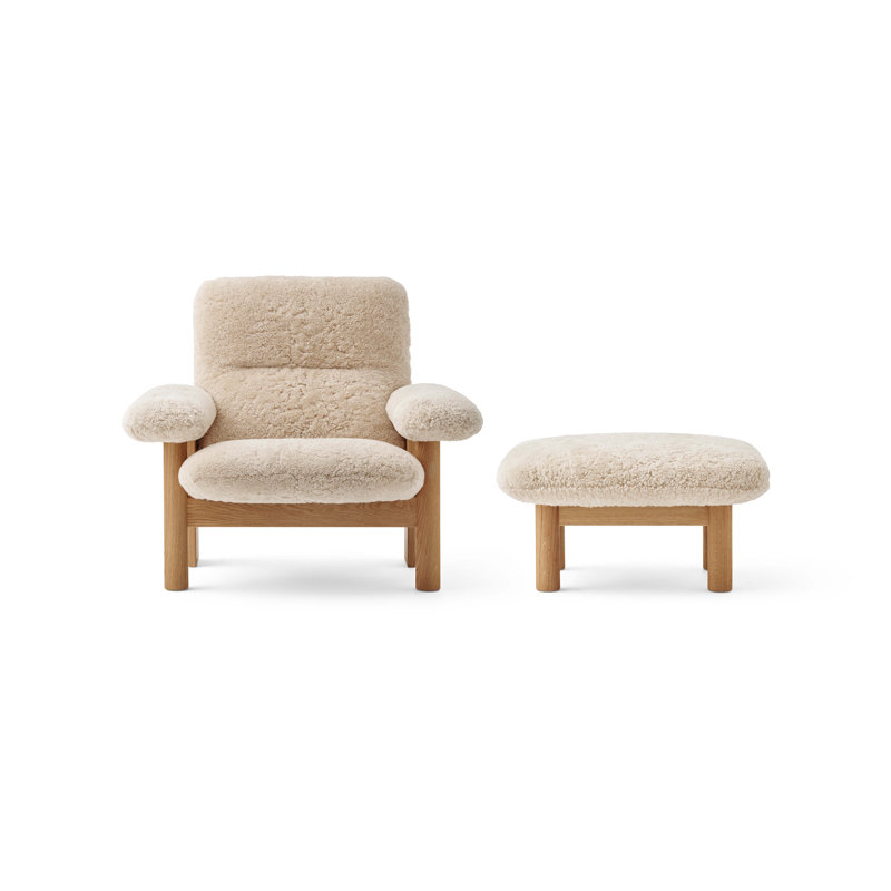 Brasilia Boucle Chair, Sheepskin Nature, Natural Oak