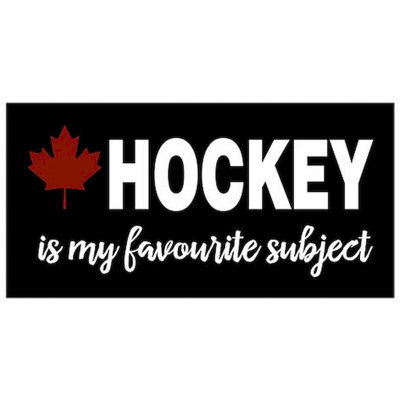 Décoration murale en bois avec enseigne favorite hockey
