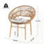 Ensemble de 2 chaises d'extérieur en osier-26088297