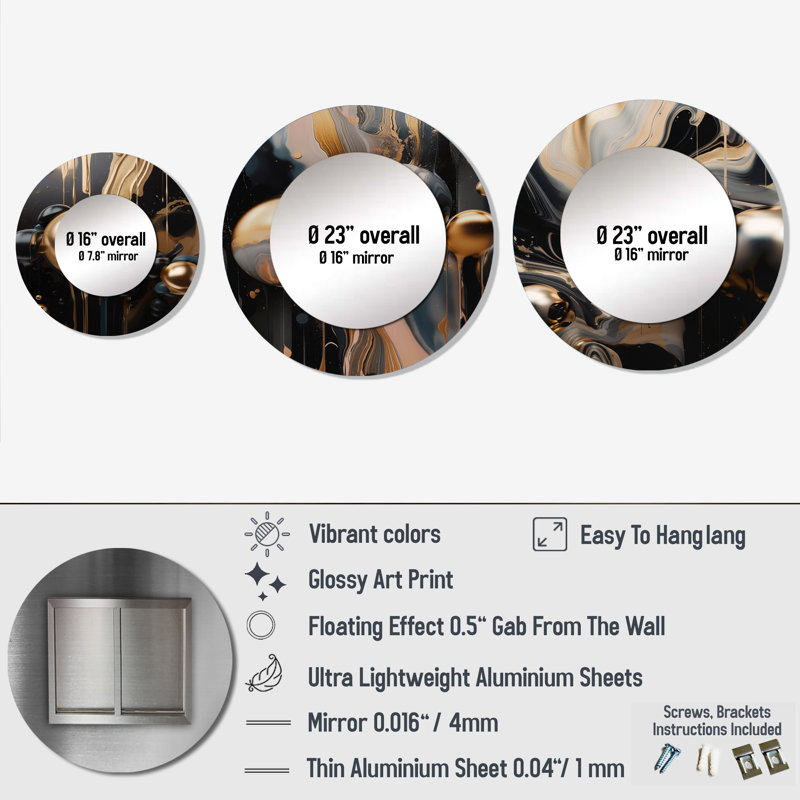 Carsley Metal Round Mirror
