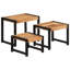 Stephanie Nesting Tables 3 Pieces Solid Wood