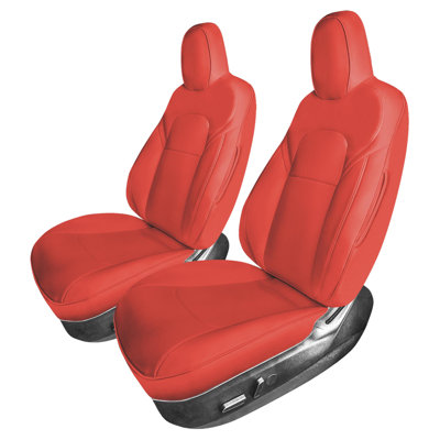 Faux Leather Car Seat Covers Front Set Custom Fit For Tesla Model