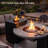 42" Outdoor Propane Fire Table – 50,000 BTU, Hidden Tank Storage, Weather-Resistant Zinc-Aluminum Top & Steel Frame