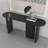 Black Solid Wood Console Table-1820028280