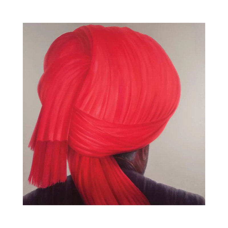 Red Turban by Lincoln Seligman - Wrapped Canvas Print, 30.48 cm H x 30.48 cm W