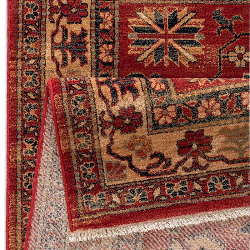 Chrystene Oriental Handmade Machine Woven Rectangle Wool Area Rug, Rectangle 120 x 145cm