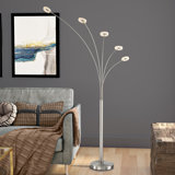 Kitterman 88'' Brushed Nickel LED Tree Floor Lamp