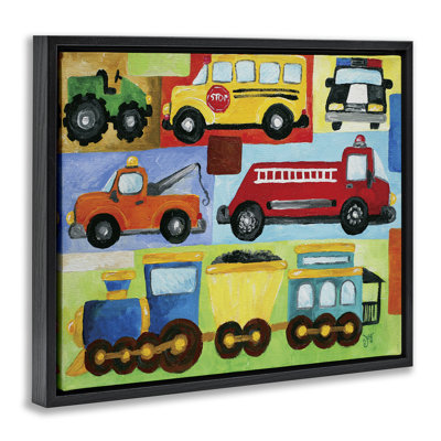 Whimsical Transportation Collage