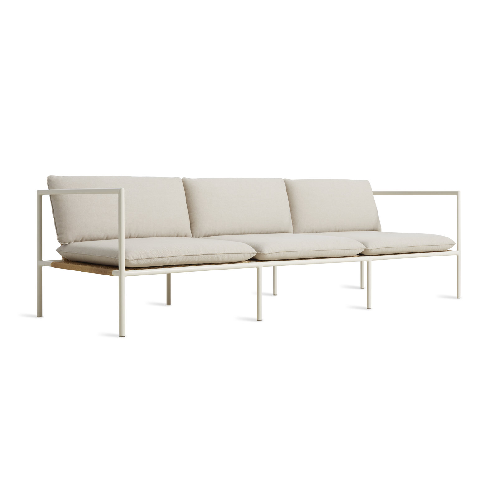 Dog Days 93" Sunbrella® Patio Sofa, Sunbrella Linen, White
