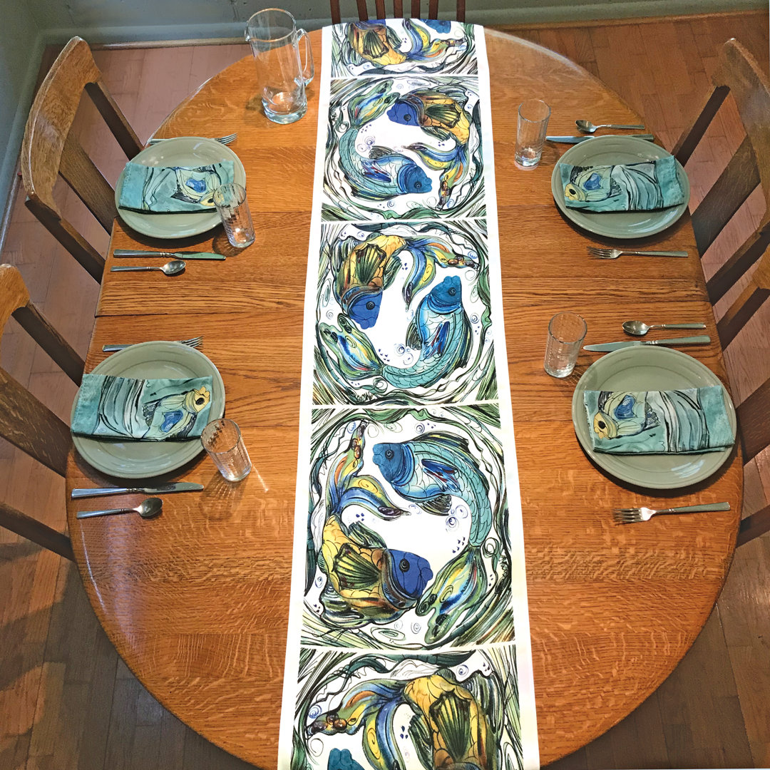 Vosburgh Fish Table Runner Highland Dunes