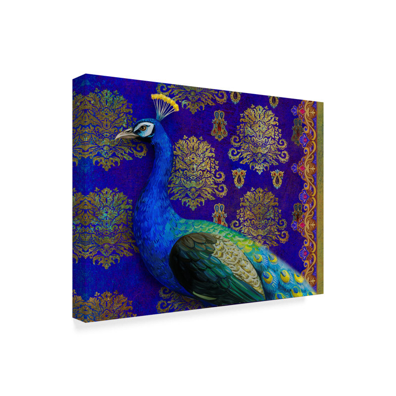 « indien peacock », reproduction d’impression sur toile tendue, H 24 po x l 32 po x P 2 po