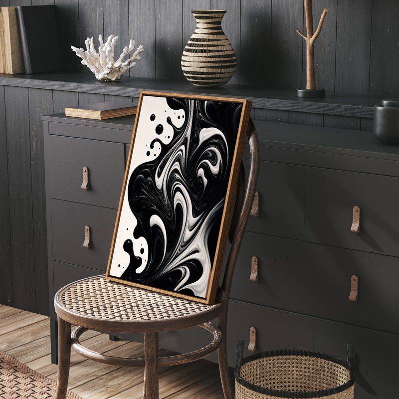 Art mural encadré abstrait rétro antique classique pour chambre à coucher, Naturel, H 36 po x l 24 po