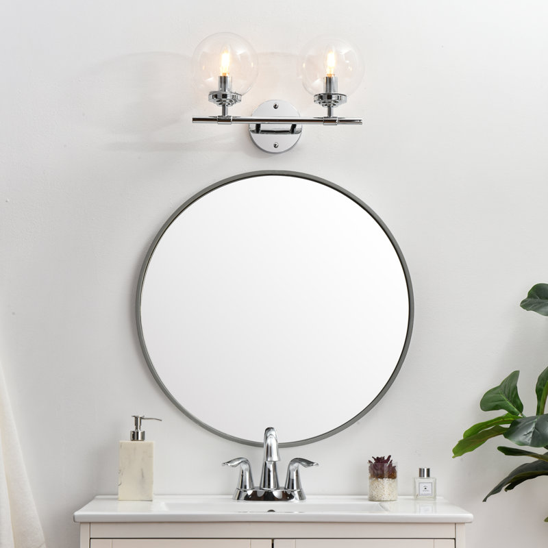 Armed Sconce, Chrome, Clear