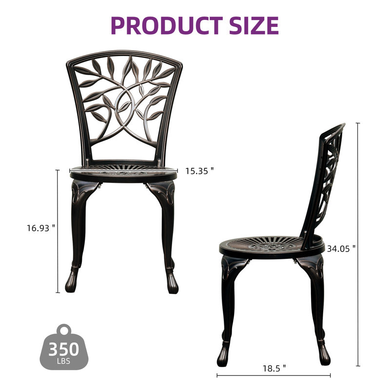 Chaise de terrasse Ashaureah, Bronze