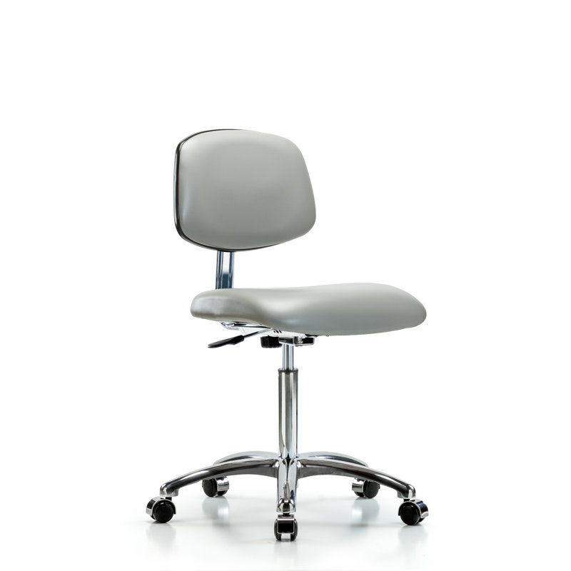 Chloe Task Chair, Dove, Glides