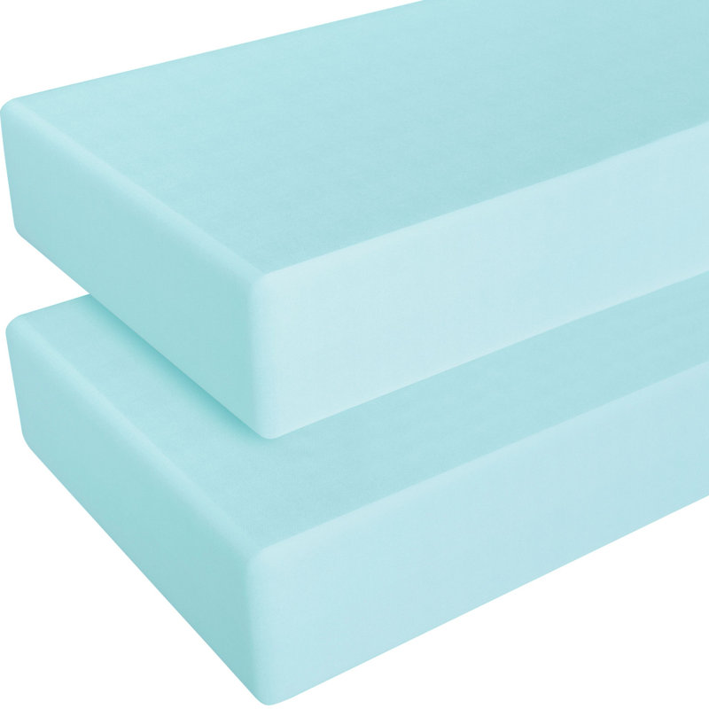 Paquet de 2 feuilles de microfibre brossée ultra douce, Turquoise