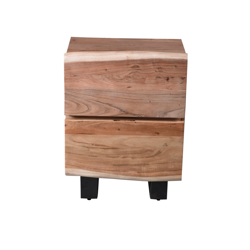 Platon 50cm W Wood Bedside Table