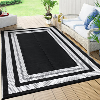 Tapis d'extérieur Tapis de paille en plastique extérieur Mobilier de patio imperméable Tapis d'extérieur réversible Tapis de jeté léger pour porche de patio Cour arrière de camping Pique-nique Caravane de plage