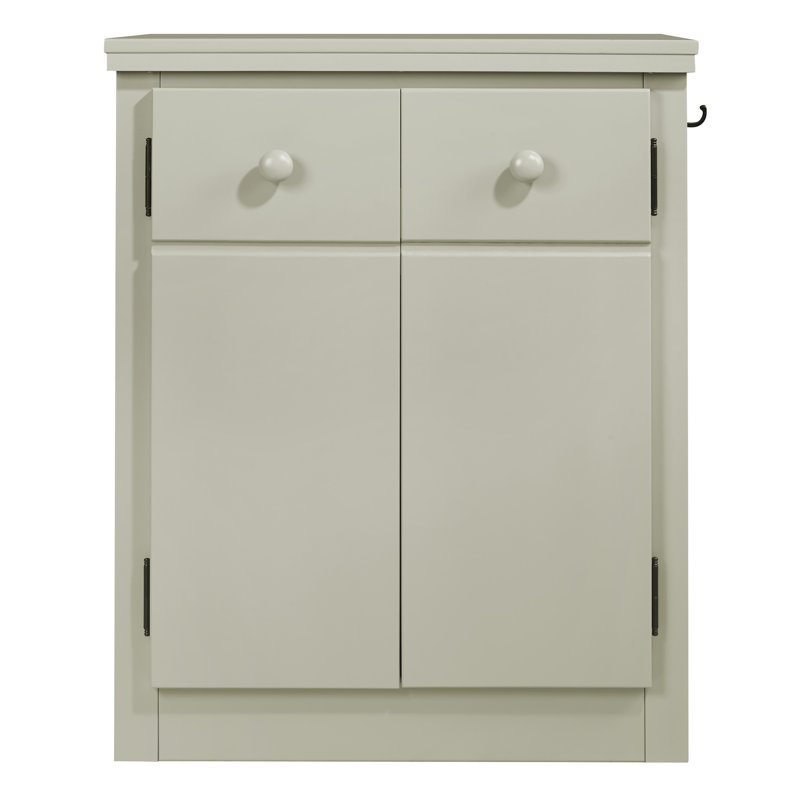 Dror 23.75'' W Solid Wood Nightstand, Gray
