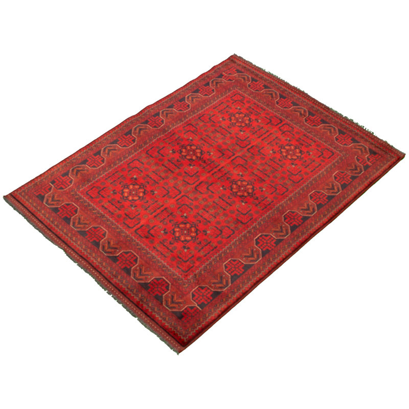 Allaina One-of-a-Kind 5' X 6'6" 2010s Wool Area Rug in Red