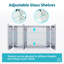 Mirrored Bathroom Cabinets with Mirror and 6 Adjustable Shelves