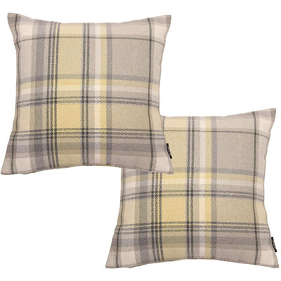 Plaid Square Cushion Cover