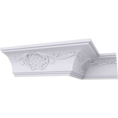 Moulure couronnée strassée H 3 3/4 po x P 3 7/8 po x F 5 3/8 po x L 94 1/2 po (répétition 12 po)