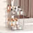 4 Pack 2 Tier Clear Pull Out Under Sink Organizers with Dividers