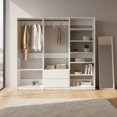 Système de garde-robe autoportant en bois