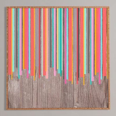 «Stripe» par Iveta Abolina - Reproduction d'art graphique sur bois encadrée