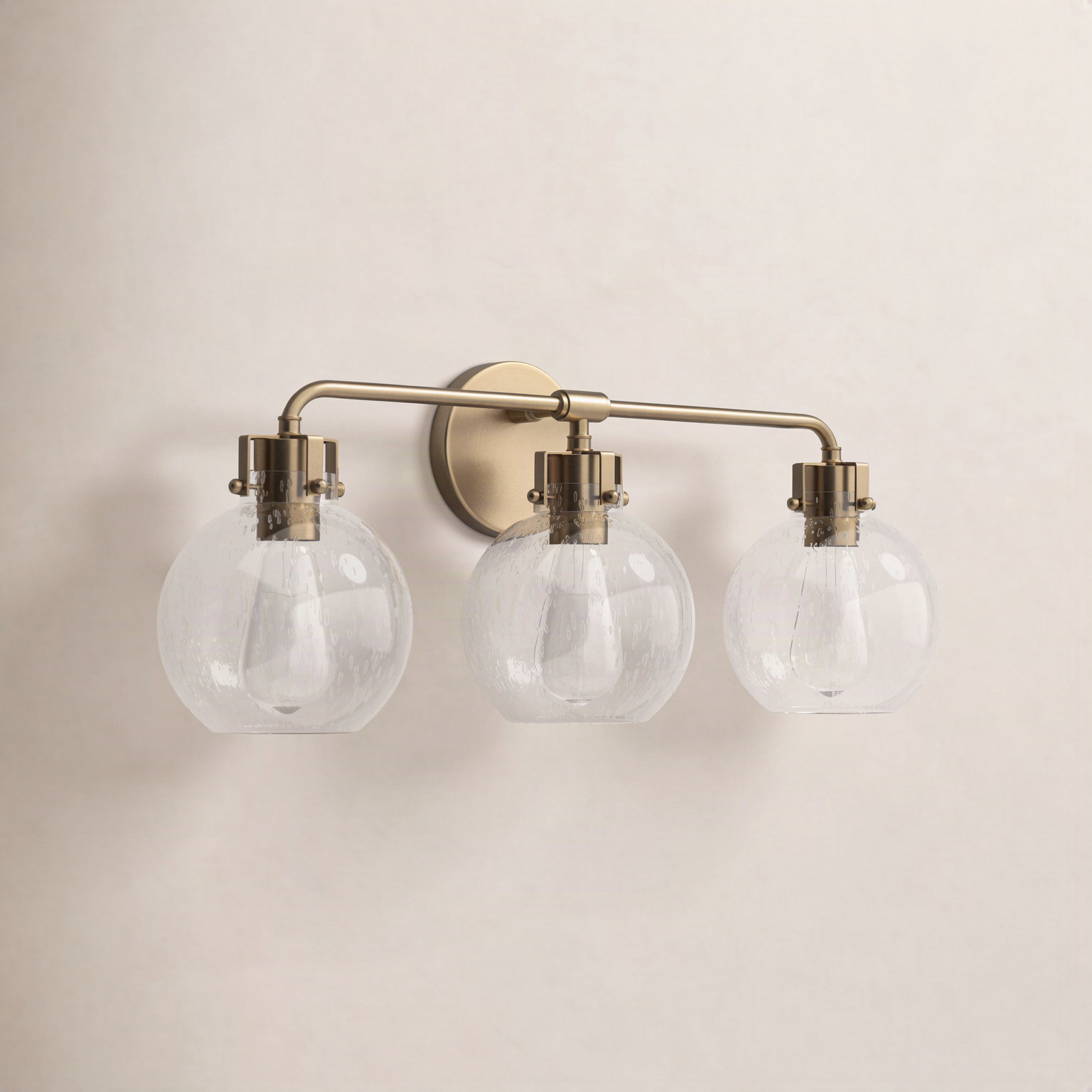 Byrne 3-Light Vanity Light, Burnished Brass