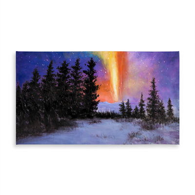 Aurora Borealis in the Forest Tablecloth | Indoor Outdoor Decor