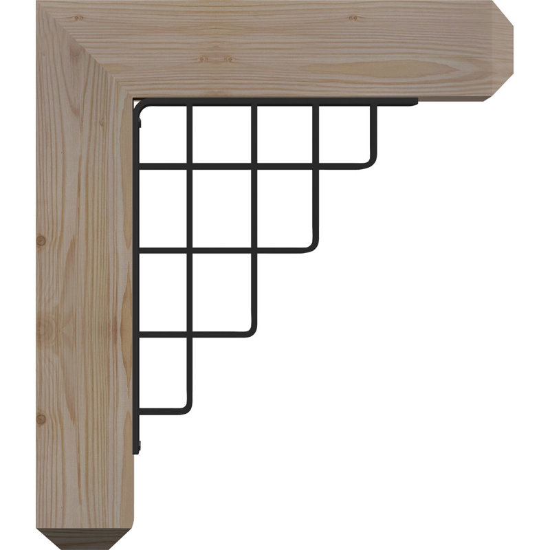 Support triple Ironcrest de 4 po Diane, H 20 po x P 18 po, Sapin de Douglas l 3 1/2 po x T 4 po (lisse)