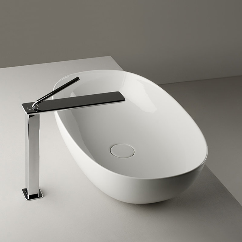 Pod 60.38 - POL04 Vessel Bathroom Sink, Glossy White
