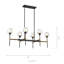 42" 6-Light Linear Crystal Chandelier in Bronze & Brass for Dining Room & Kitchen Island-663265953-663265955