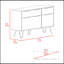 Commode double, quatre tiroirs, plateau supérieur, pieds en épingle à cheveux, chêne clair