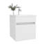 Meuble-lavabo de salle de bain avec lavabo, 1 porte, blanc-1775211070