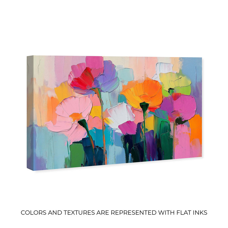 Art, art floral et art abstrait, Toile tendue avec châssis, H 24 po x l 36 po
