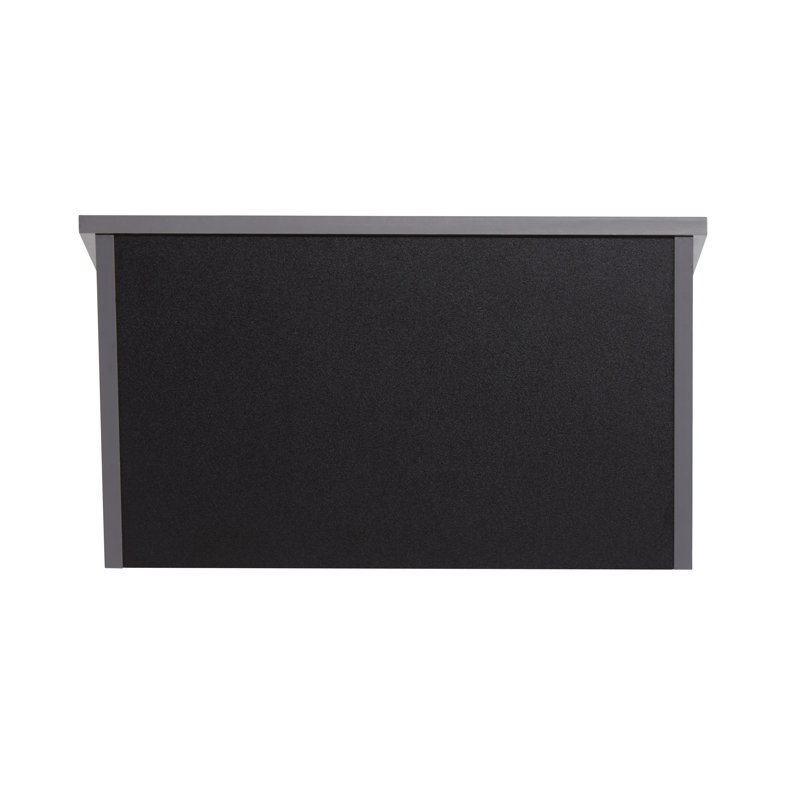 Black Thermofused Melamine Tabletop Lectern with Storage
